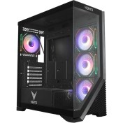 Resim Vento VG4202FLA 750W 80+ Bronze Cam Ön-Yan Panel Sıyah 4X12CM Adreslenebilir Argb Gamıng Atx Kasa 
