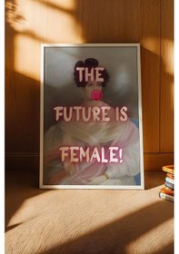 Resim Saturn The Future Is Female Çerçeveli Tablo Gelecek Kadınındır Feminist Sanat Kadınlara Özel Ofis Hediyesi Altered Art 