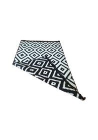 Resim Çift Taraflı Kilim Yolluk - Siyah Beyaz Piramit Desen 80x200 