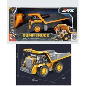 Resim Uzaktan Kumandalı Şarjlı Damperi Hareketli 1/18 Boy Kamyon Oyuncak Işıklı Çok Renkli 