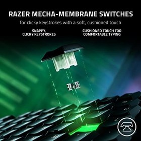 Resim Razer Ornata V3 - Düşük Profilli Oyun Klavyesi (Hibrit Mecha-Membran Anahtar, UV Kaplamalı Tuş Başlıkları, Manyetik Yumuşak Dokunuşlu Bilek Dayanağı, RGB Chroma) ABD Düzeni | Siyah 