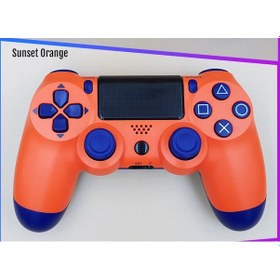 Resim PS4 Uyumlu V2 Kablosuz PS4 Uyumlu Kol Turuncu Mavi Joystick 