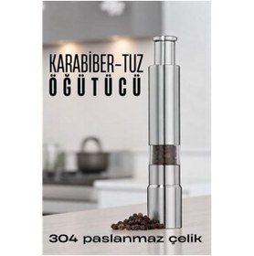Resim ne lazım bana Karabiber Tuz Öğütücü Profesyonel 304 Paslanmaz Çelik Manuel Baharat Değirmen - AKN6994-9065 