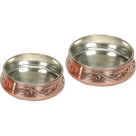 Resim Hasbedesten Bakır Consept El Yapımı Oymalı Bakır Çerezlik Seti 