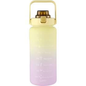 Resim Lumin Flask Su Matarası 2 lt Motivasyon Matarası Bpa Free Su Şişesi Suluk Water Bottle 