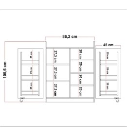 Resim Evistro Kiler Dolabı 2 Kapaklı Kısa 90 Derece Açılır Kapak Çok Amaçlı Mutfak Dolabı Atlantik Çam 