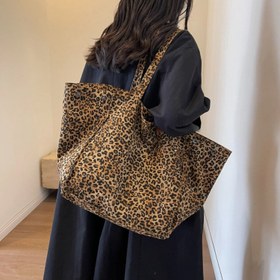 Resim Leopar Çanta - Koyu Gri 