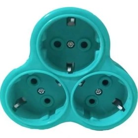 Resim Akım Golyat Topraklamalı Priz Turkuaz 