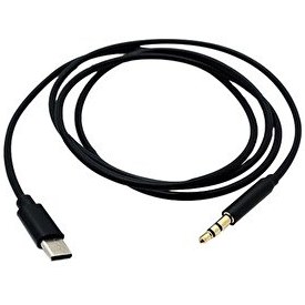 Resim Winex AX36 Type-C To 3.5 MM Aux Siyah Ses Kablosu 