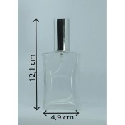 Resim Parfüm Şişesi 50 ml (3 Adet) Gri Kapak Plastik Valf Içbükey Boş Şişe 