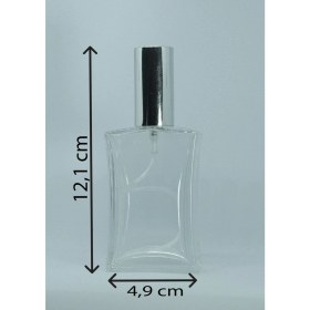 Resim Parfüm Şişesi 50 ml (3 Adet) Gri Kapak Plastik Valf Içbükey Boş Şişe 