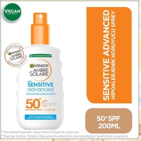 Pratik Ev Ambre Solaire Sensitive Advanced Güneş Koruyucu Sprey GKF50+ 150 ml Fiyatı ve Özelliklerı - Badem