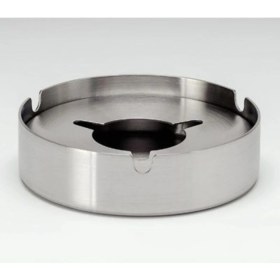 Resim Viyalente Paslanmaz Küçük Boy Yuvarlak Mat Rüzgarlıklı Kapalı Küllük 8 cm 