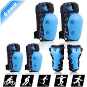 Resim Wezone Çocuk Bisiklet Ve Paten Koruması - 6 Parça Dizlik, Dirseklik Ve Bileklik Seti 3-12 Yaş 