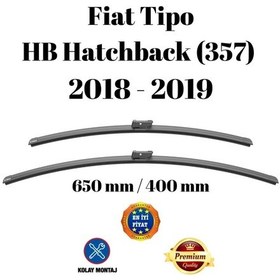 Resim Fiat Tipo Hb Hatchback 357 2018 2019 Uyumlu Ön Cam Silecek Süpürgesi Takımı 650/400mm Silbak Sb2616c 