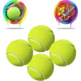 Resim 4 Adet Sarı Tenis Topu - Antrenman Tenis Topu - Masaj Topu 