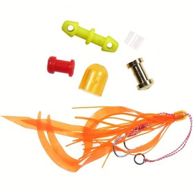 Resim 50/100 ADET Tuzlu Su Balıkçılığı Bakır / Plastik Kaydırma Parçaları, Snapper Silikon Etekler ve Kauçuk Bağlama Sabit Parçaları, Balıkçılık Aksesuarları 