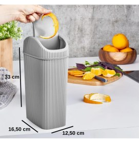 Resim 4 Lt Siyah Çok Amaçlı Mutfak ve Banyo Çöp Kovası 