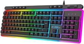 Resim Claw's Nova K1 360° Özelleştirilebilir Rgb & Yazılımlı Full Membran 104+7 Tuşlu Ekstra Multimedya/Rollover Ses Kontrol Mekanizmalı Gaming Klavye 