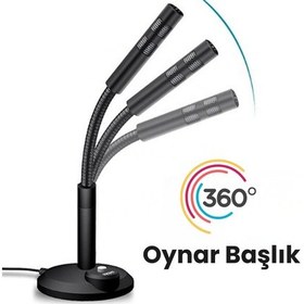 Resim Hd Ses Gürültü Önleyicili Bilgisayar Mikrofonu Aux 3.5mm 2 Boğumlu 