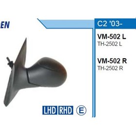 Resim DİKİZ AYNASI SOL CITROEN C2 03+ MEKANİK 8149.RH VM-502L 