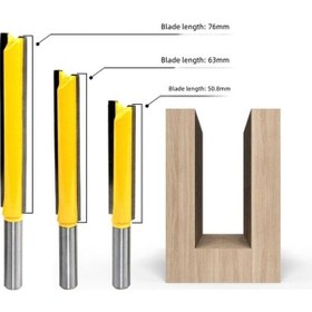 Resim Besthome1 Ahşap İşleme İçin Uzun Bladeli 2yanlı Yuva Açık Kes Kır Uç 8x1/2x63 