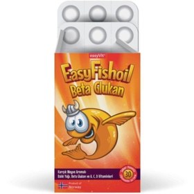 Resim EasyFishoil Beta Glukan Karışık Meyve Aromalı 30 Jel Tablet 