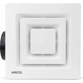 Resim Aircol Radyal Tavan Tipi Fan 100 m3/h 23 Watt Beyaz Emiş Gücü ile Banyo ve Tuvaletler İçin Uygun 