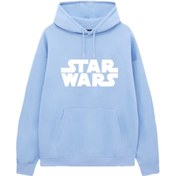 Resim VENHENA Star Wars Bebe Mavi Kapüşonlu Sweatshirt - Hoodie 