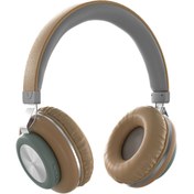 Resim MF Product Acoustic 0125 Mikrofonlu Kulaküstü Kablosuz Bluetooth Kulaklık Kahverengi 