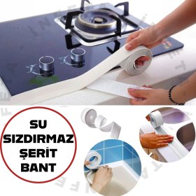 Resim İnfeta Su Sızdırmaz Geçirmez Bant Lavabo Küvet Kenar Bandı Küvet Duş 3.2 M x 38 