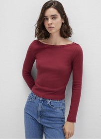 Resim Mavi - Uzun Kollu Kırmızı Basic Tişört 1613622-70430 Kırmızı 