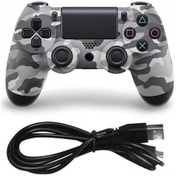 Resim Teltree Ps4 İçin Kablolu Oyun Kumandası - Titreşimli, Çift Şok, Pc Uyumlu, Kamuflaj Gri 