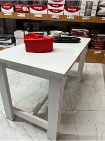 Resim ÇİÇEKLİ AVM orta sehpa beyaz renk ofis sehpası ofis masası orta masa ev mutfak, balkon, bahçe sehpası 