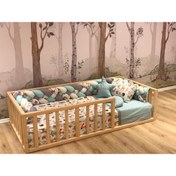 Resim woodandmontessori Montessori Bebek Ve Çocuk Karyolası Doğal Ahşap Yatak 