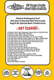 Resim Fishack 37 Parça Surf Basic Deniz Olta Seti XL - 3.60MT / 50-100GR 