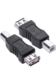 Resim Usb-b Printer Erkek To Usb-a Dişi Adaptör Usb Yazıcı Çevirici Adaptör Kare Uç Usb Printer Aparat Black 
