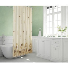 Resim Zethome Tropik Banyo Duş Perdesi 6022 Tek Kanat 1x180x200 Kahverengi 