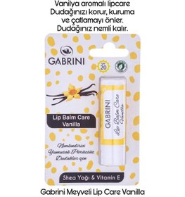 Resim Gabrini Lip Balm Care Vanilla Shea Yağı & vitamin E Dudak Balmı 