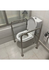 Resim Dekosan Engelli Klozet Yanı Tutunma Barı Gri 