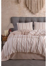 Resim Bona 4 Parça %100 Pamuk Çift Kişilik Nevresim Takımı Kiremit Kiremit 