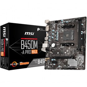 Resim MSI B450M-A PRO MAX DDR4 4133MHZ 1XHDMI 1XDVI M.2 MATX AM4 