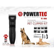 Resim Siyah Kedi Köpek Tıraş Makinesi Seti, Makas ve Metal Tarak Hediye 