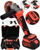 Resim CRAFTERTOOLS Germany 21 V Çift Akülü Kömürsüz Motor Dijital Ekran 125mm Şarjlı Avuç Taşlama 