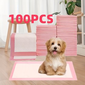 Resim 100 Adet Kalın Köpek Eğitim Pedleri - Yüksek Emici, Sızdırmaz Yavru ve Kedi Pedleri - Mavi Beyaz Tek Kullanımlık Dokusuz Köpek Eğitimi Pedleri, 4 Mevsim İçin Uygun 
