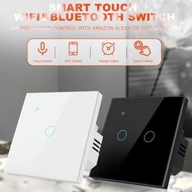 Resim WIFI Akıllı Duvar Anahtarı Akıllı Ev Avrupa Standardı AC100-240V Nötr Tel Gerekli/Nötr Tel Gerekmez Ses Kontrolü Beyaz/Siyah 1/2/3/4 Grup Alexa Google Uyumlu, Ev Otomasyonu,Şık Tasarım,Modern Anahtar,Yüksek Kaliteli Anahtar,Wifi Anahtarı,İç Mekan Dekoratörleri,Teknoloji Tutkunları 