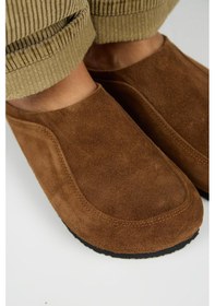 Resim Wind Kadın Hakiki Deri Düz Sabo Terlik-10494 Taba 