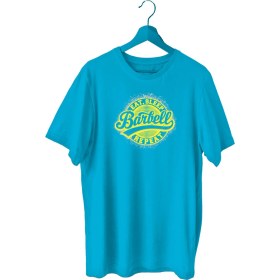 Resim Bluu Barbell Sporcu T-Shirt Bisiklet Yaka 