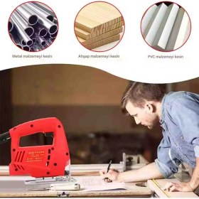 Resim Elektrikli Yapboz Elektrikli El Aletleri Ahşap Kesme Ev Testere Çok Fonksiyonlu Pistonlu Kesim Dekupaj 