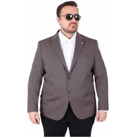 Resim Starbattal Erkek Büyük Beden 4 Drop Blazer Sedef Ceket 500606 Kahverengi Kahverengi 